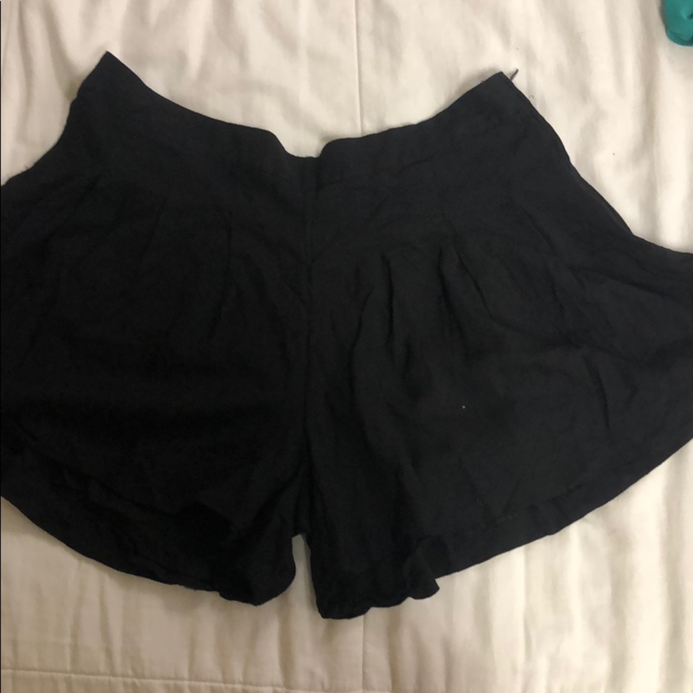 Black flair shorts